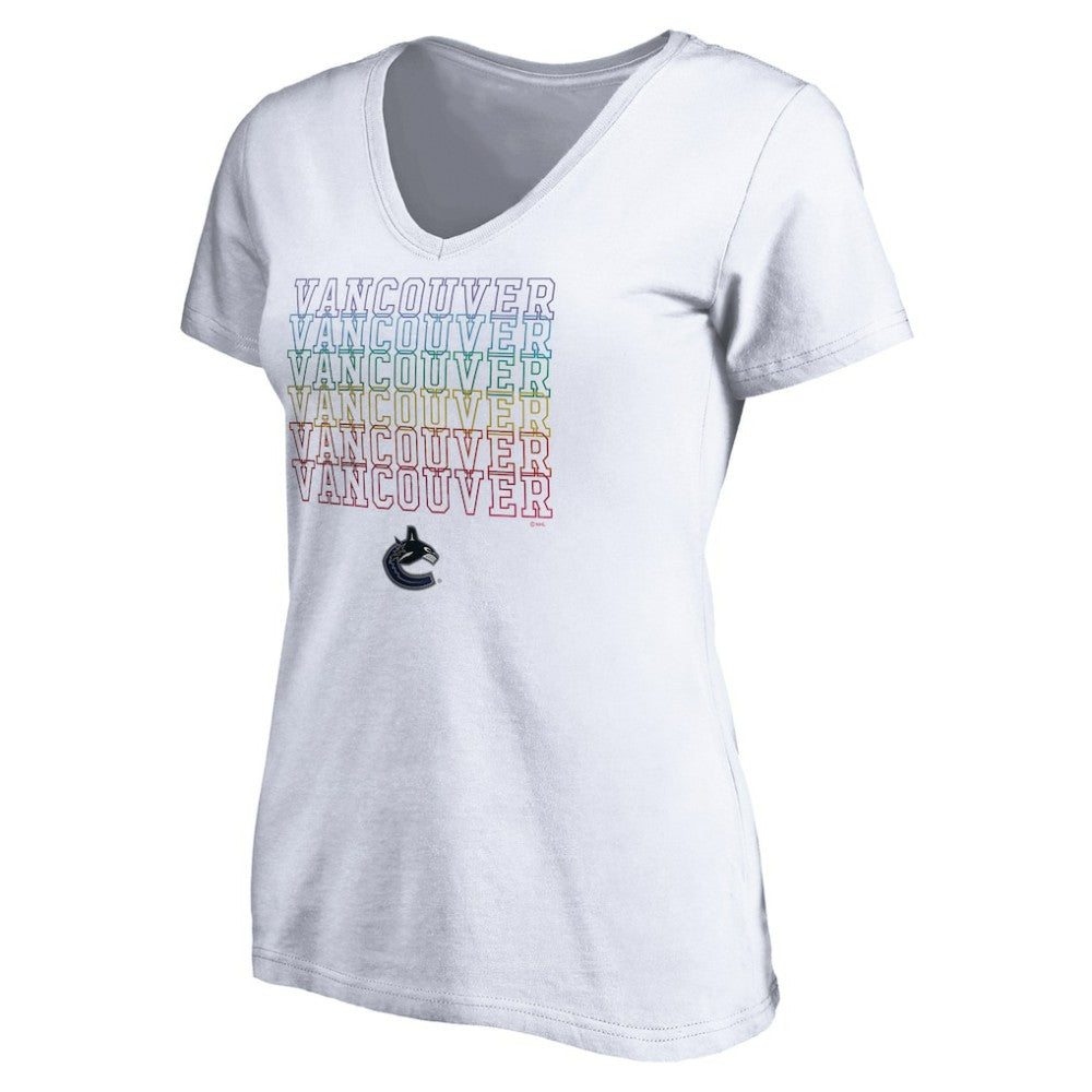 Vancouver Canucks Women's City Pride V-Neck T-Shirt