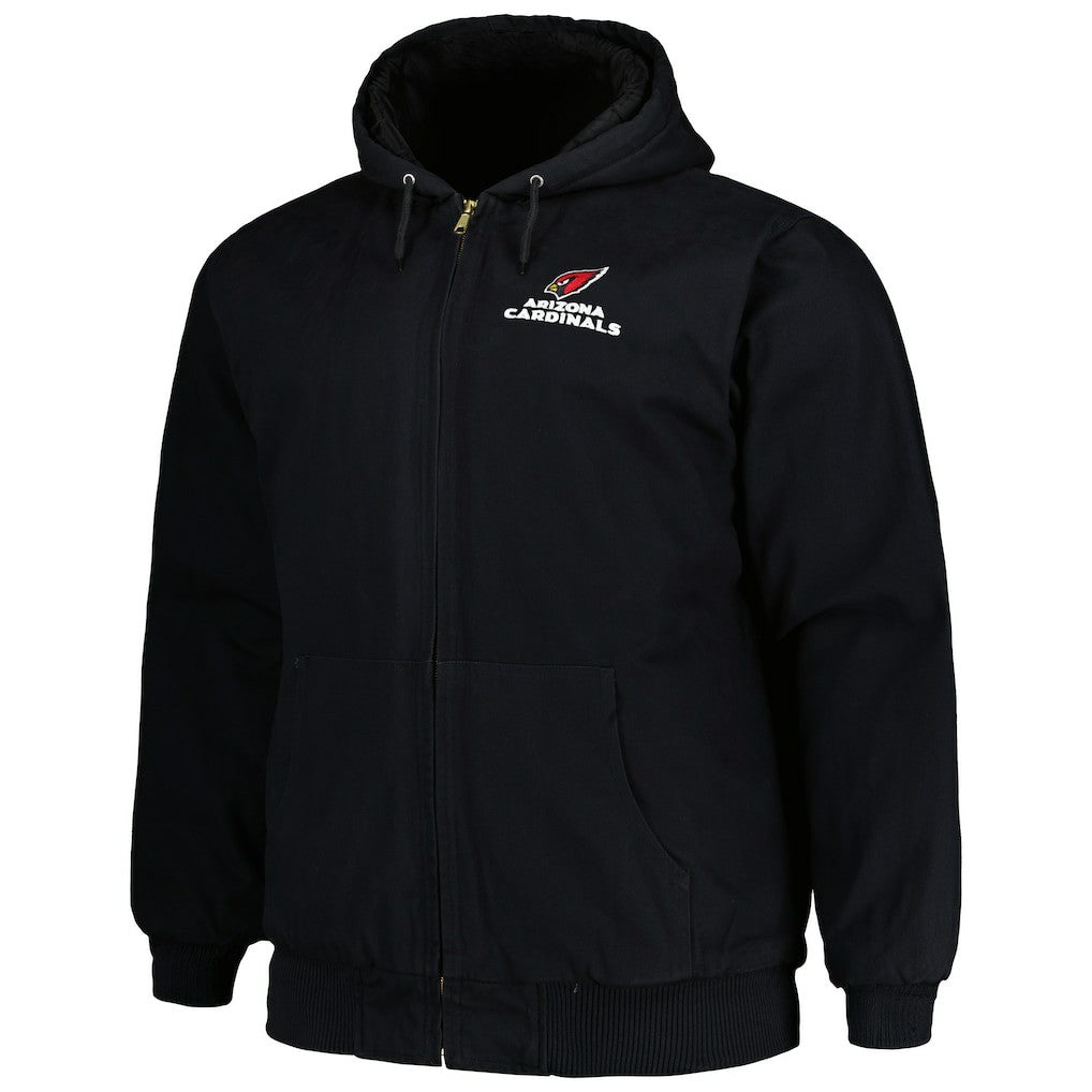 NFL Arizona Cardinals Dunbrooke Big & Tall Dakota Canvas Hoodie Full-Zip Jacket