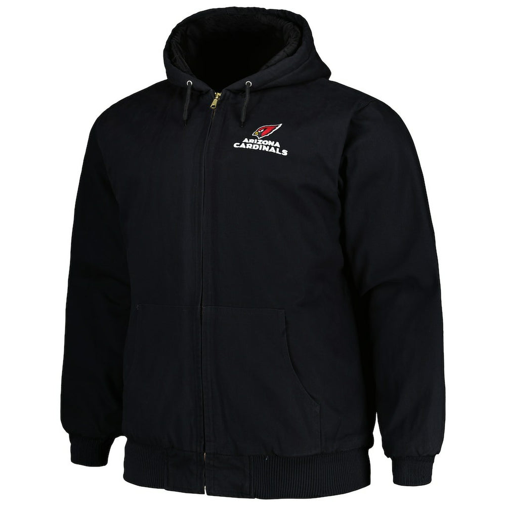 NFL Arizona Cardinals Dunbrooke Big & Tall Dakota Canvas Hoodie Full-Zip Jacket