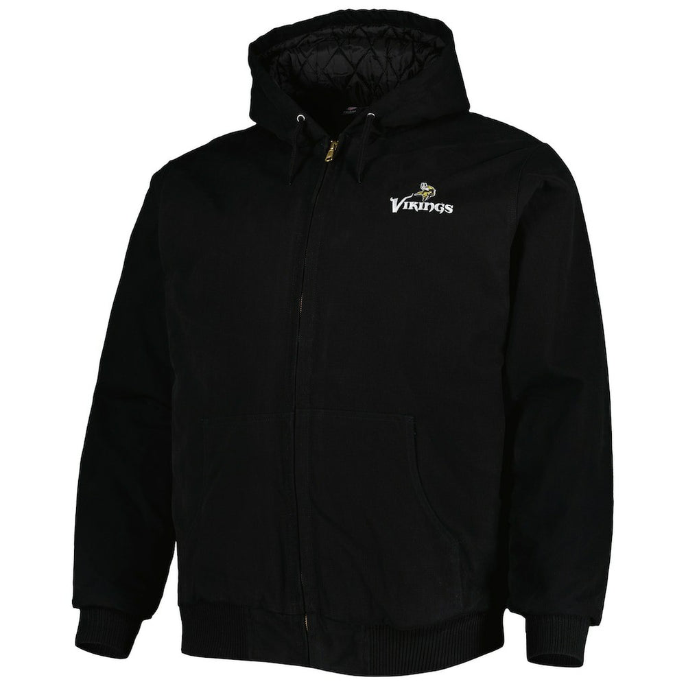 NFL Minnesota Vikings Dunbrooke Big & Tall Dakota Canvas Hoodie Full-Zip Jacket
