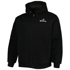 NFL Minnesota Vikings Dunbrooke Big & Tall Dakota Canvas Hoodie Full-Zip Jacket