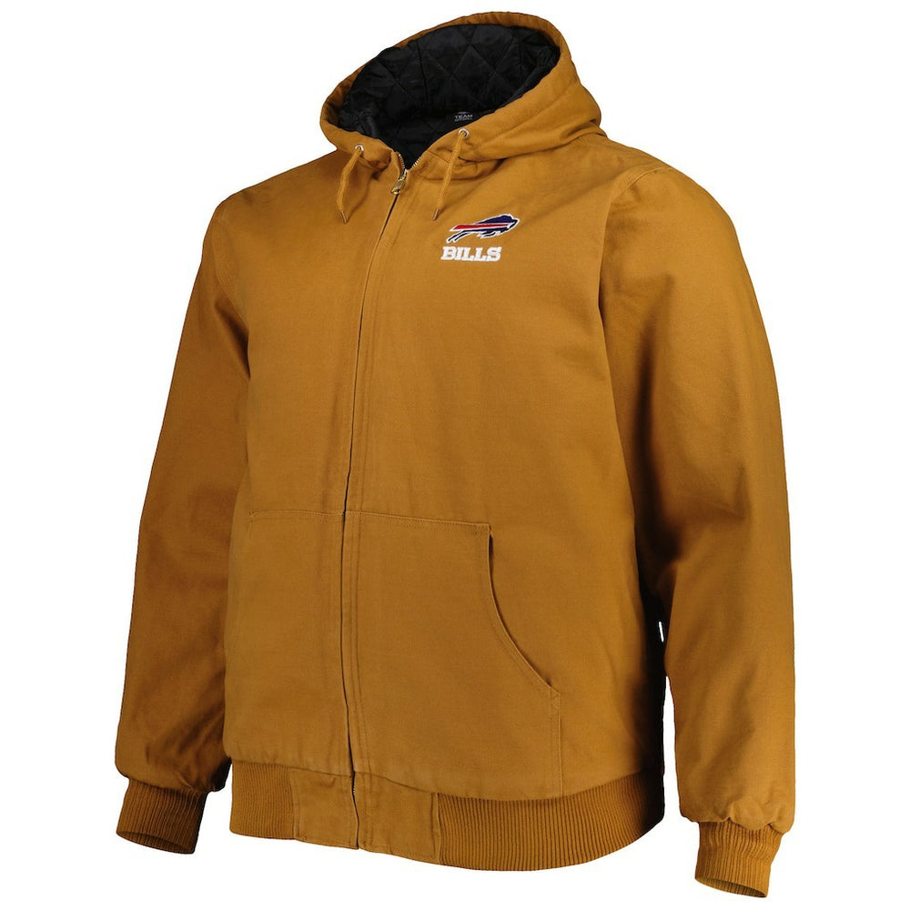 NFL Buffalo Bills Dunbrooke Big & Tall Dakota Canvas Hoodie Full-Zip Jacket