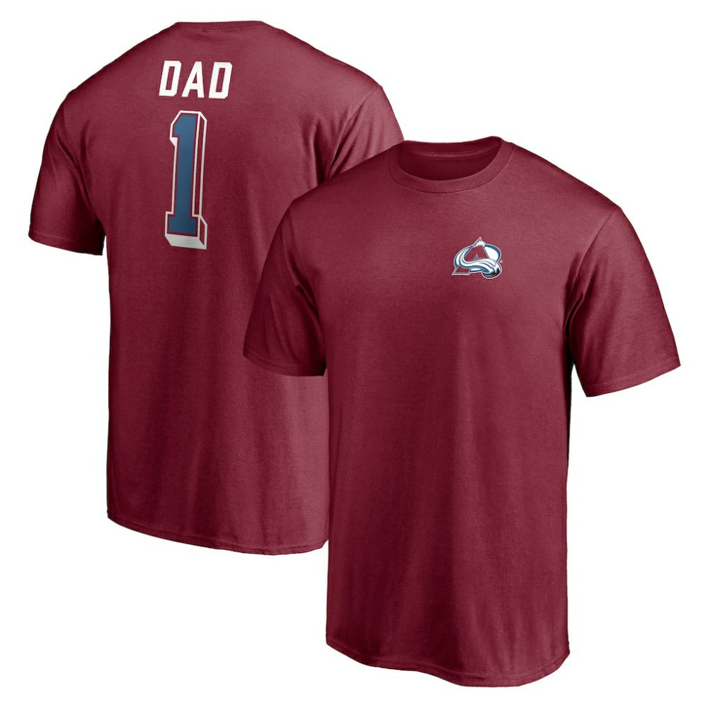 Colorado Avalanche Number One Dad Logo T-Shirt