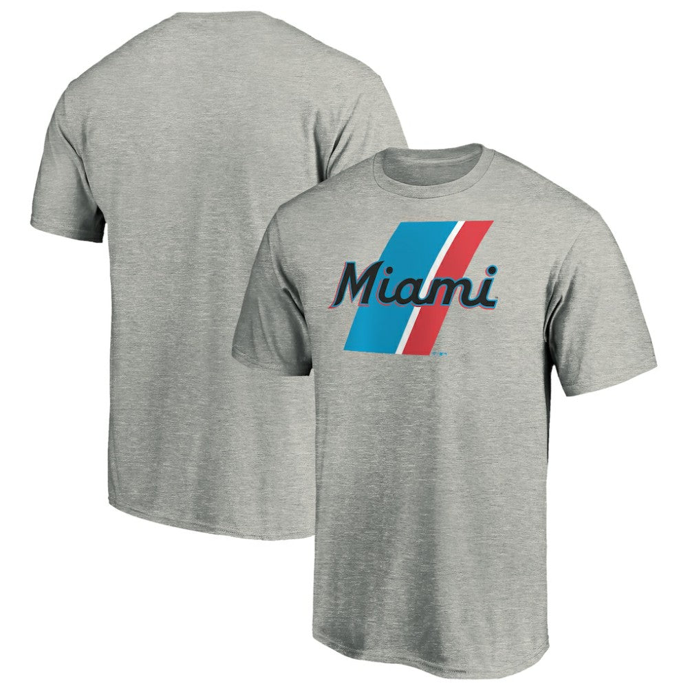 Miami Marlins Team Prep T-Shirt - Heathered Gray