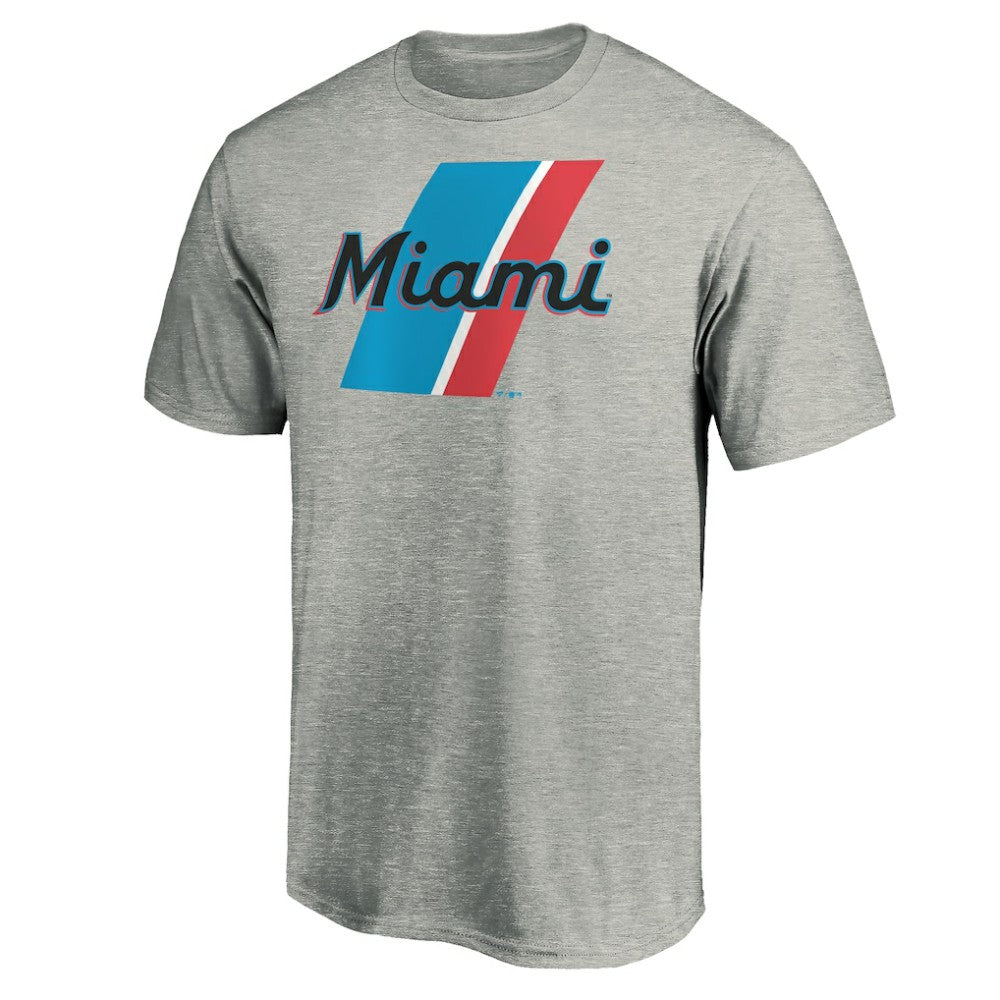 Miami Marlins Team Prep T-Shirt - Heathered Gray