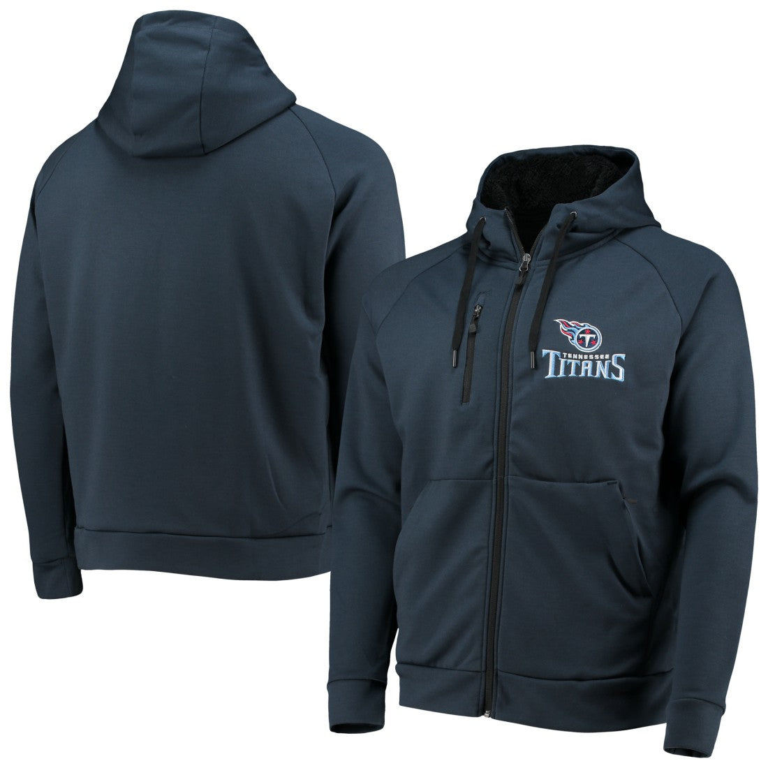 NFL Tennessee Titans Dunbrooke Shag Tri-Blend Full-Zip Raglan Hoodie