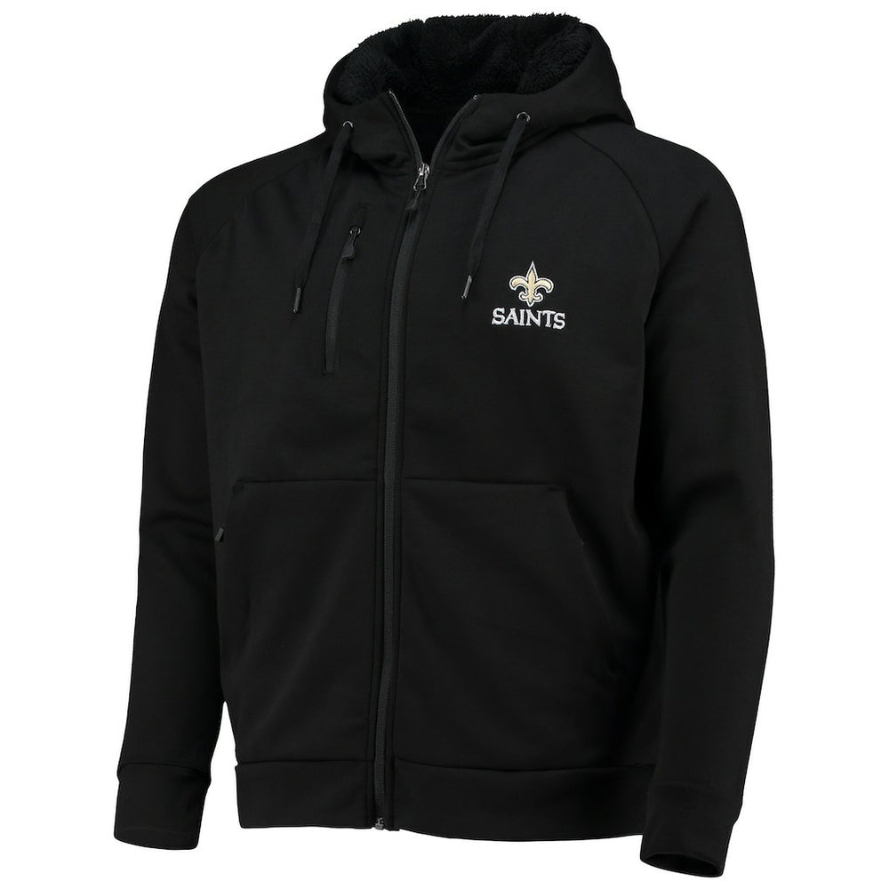 NFL New Orleans Saints Dunbrooke Shag Tri-Blend Full-Zip Raglan Hoodie