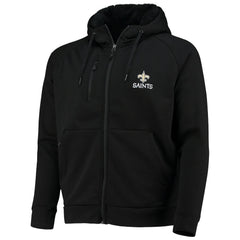 NFL New Orleans Saints Dunbrooke Shag Tri-Blend Full-Zip Raglan Hoodie