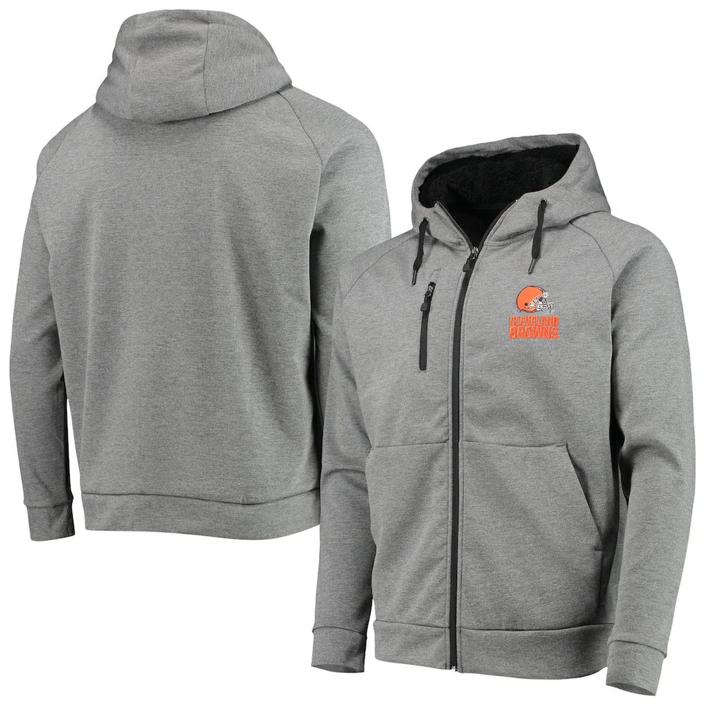 NFL Cleveland Browns Dunbrooke Shag Tri-Blend Full-Zip Raglan Hoodie
