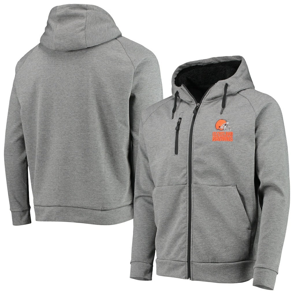 NFL Cleveland Browns Dunbrooke Shag Tri-Blend Full-Zip Raglan Hoodie
