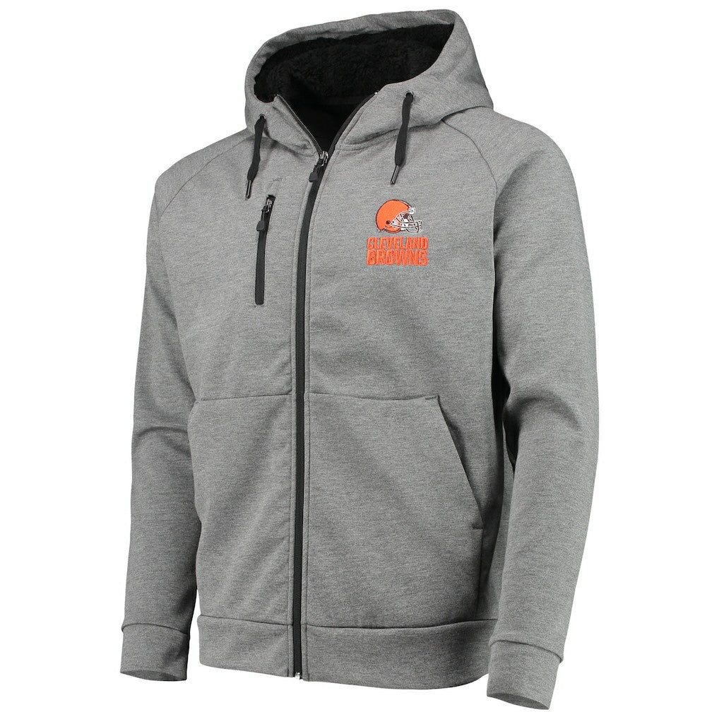 NFL Cleveland Browns Dunbrooke Shag Tri-Blend Full-Zip Raglan Hoodie