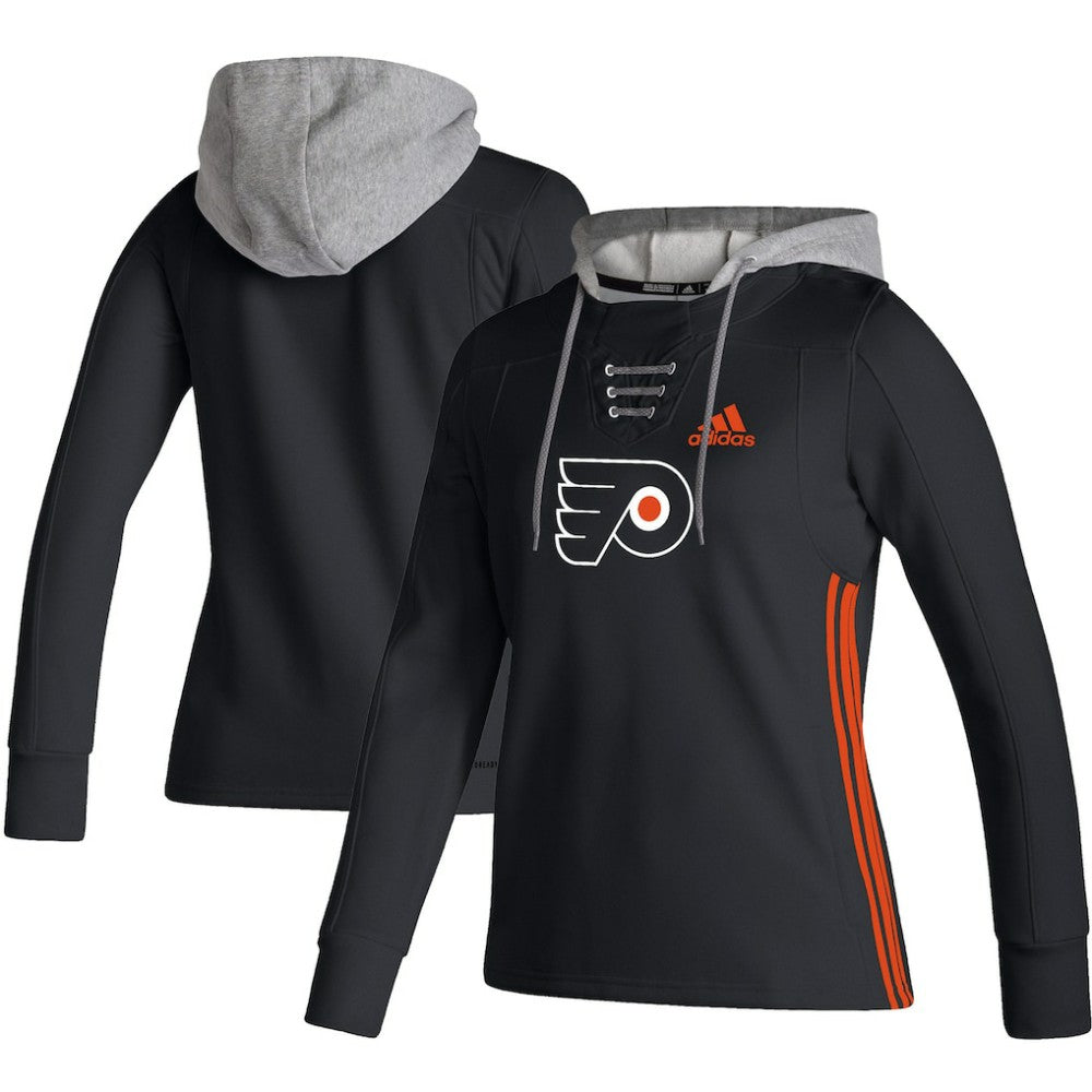 Philadelphia Flyers adidas Women's Skate Lace AEROREADY Pullover Hoodie