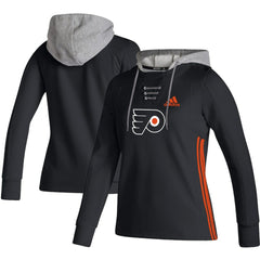 Philadelphia Flyers adidas Women's Skate Lace AEROREADY Pullover Hoodie