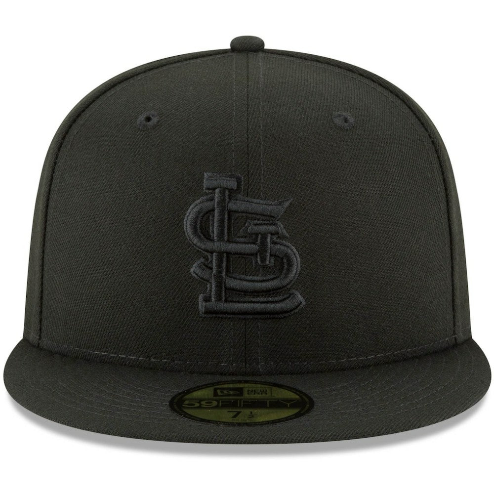 St. Louis Cardinals Black on Black 59FIFTY Fitted Hat - Black | New Era