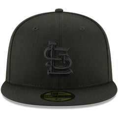 St. Louis Cardinals Black on Black 59FIFTY Fitted Hat - Black | New Era