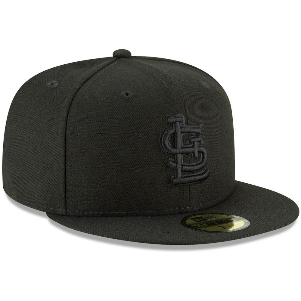 St. Louis Cardinals Black on Black 59FIFTY Fitted Hat - Black | New Era