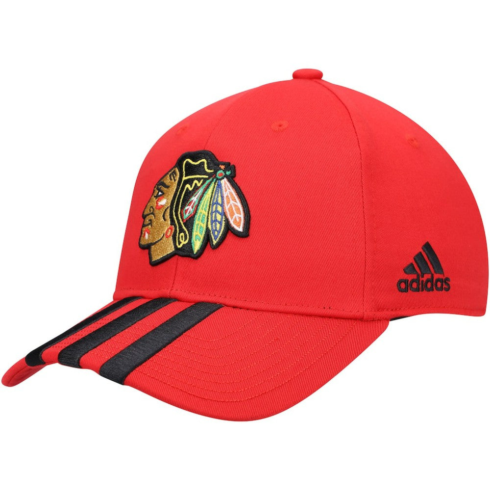 Chicago Blackhawks adidas Locker Room Three Stripe Adjustable Hat
