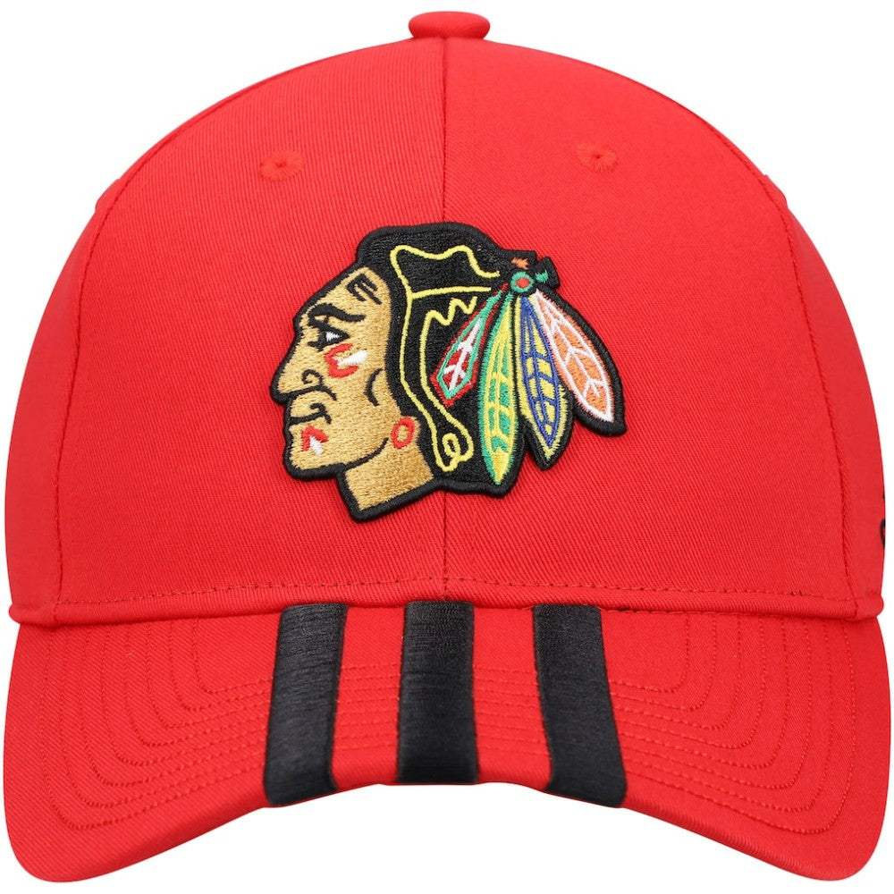 Chicago Blackhawks adidas Locker Room Three Stripe Adjustable Hat
