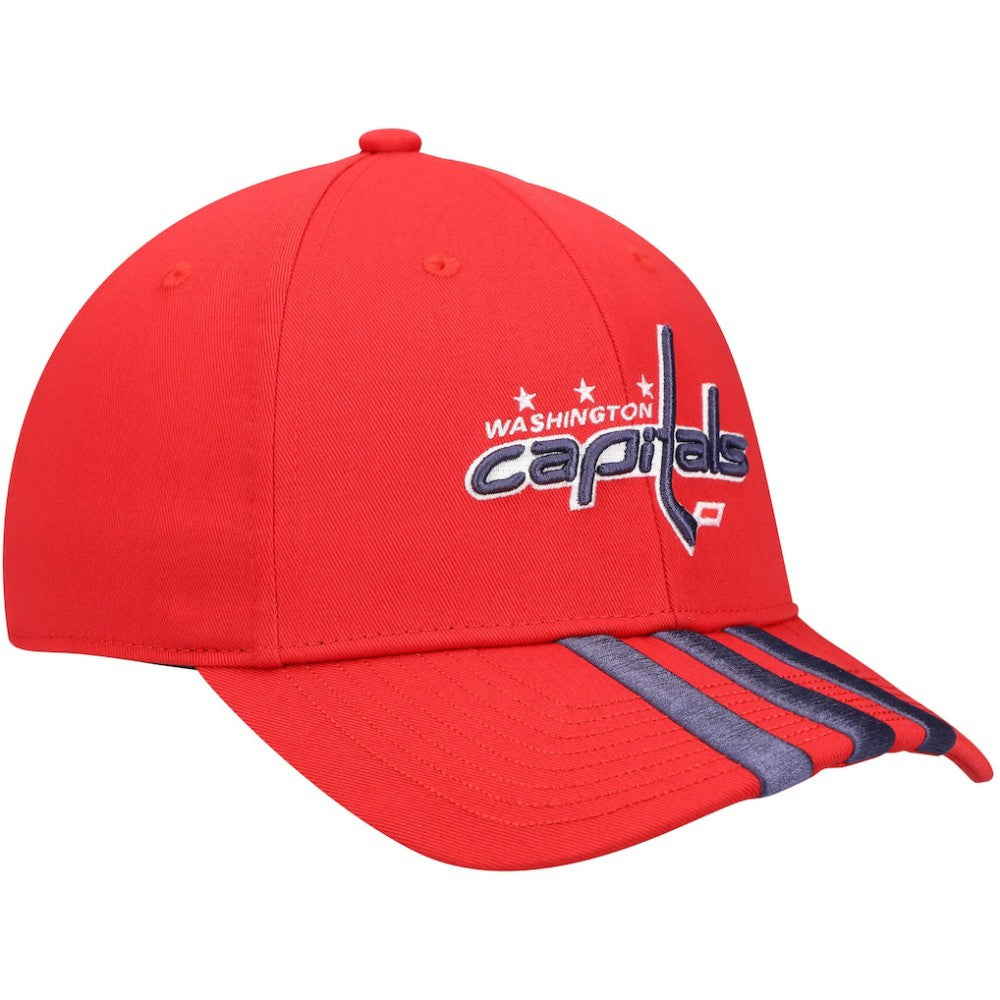 Washington Capitals adidas Locker Room Three Stripe Adjustable Hat