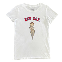 Boston Red Sox Tiny Turnip Women's Triple Scoop T-Shirt - White