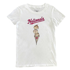 Washington Nationals Tiny Turnip Women's Triple Scoop T-Shirt - White