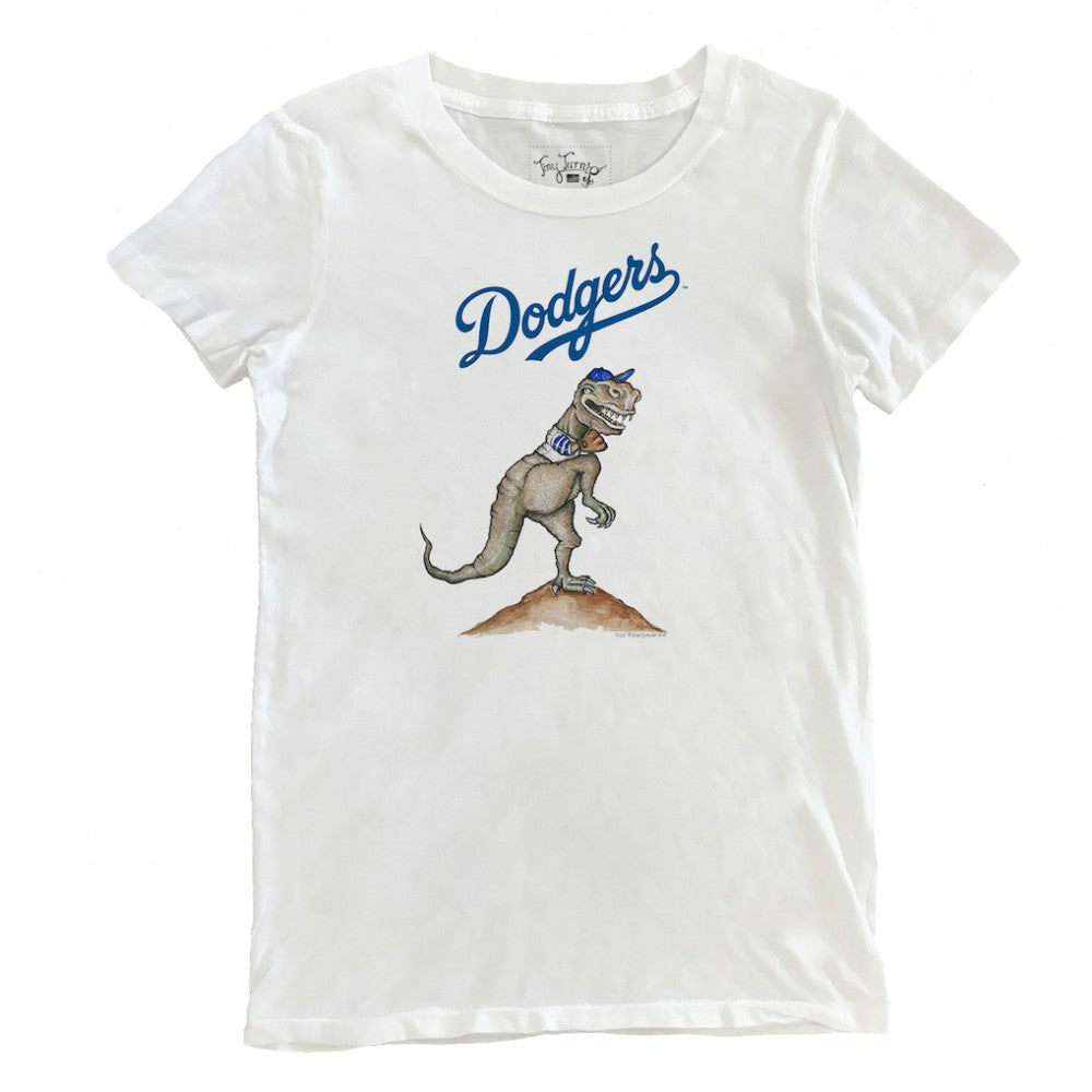 Los Angeles Dodgers Tiny Turnip Women's TT Rex T-Shirt - White