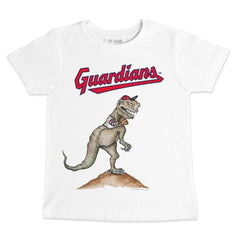 Cleveland Guardians Tiny Turnip Youth TT Rex T-Shirt - White