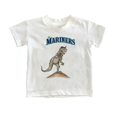 Seattle Mariners Tiny Turnip Youth TT Rex T-Shirt - White