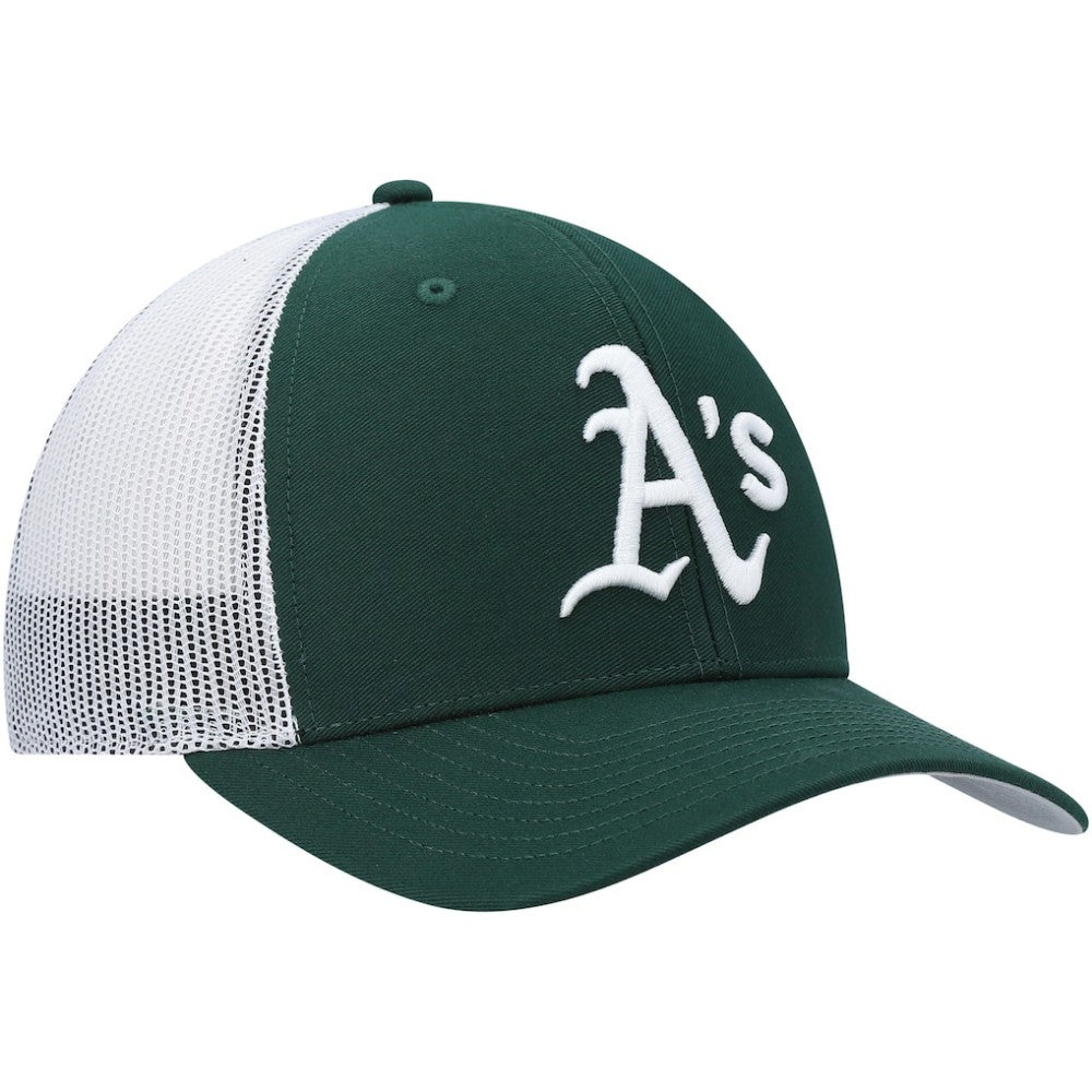 Athletics Primary Logo Trucker Snapback Hat - Green/White | 47 brand