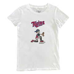 Minnesota Twins Tiny Turnip Women's Caleb the Catcher T-Shirt - White