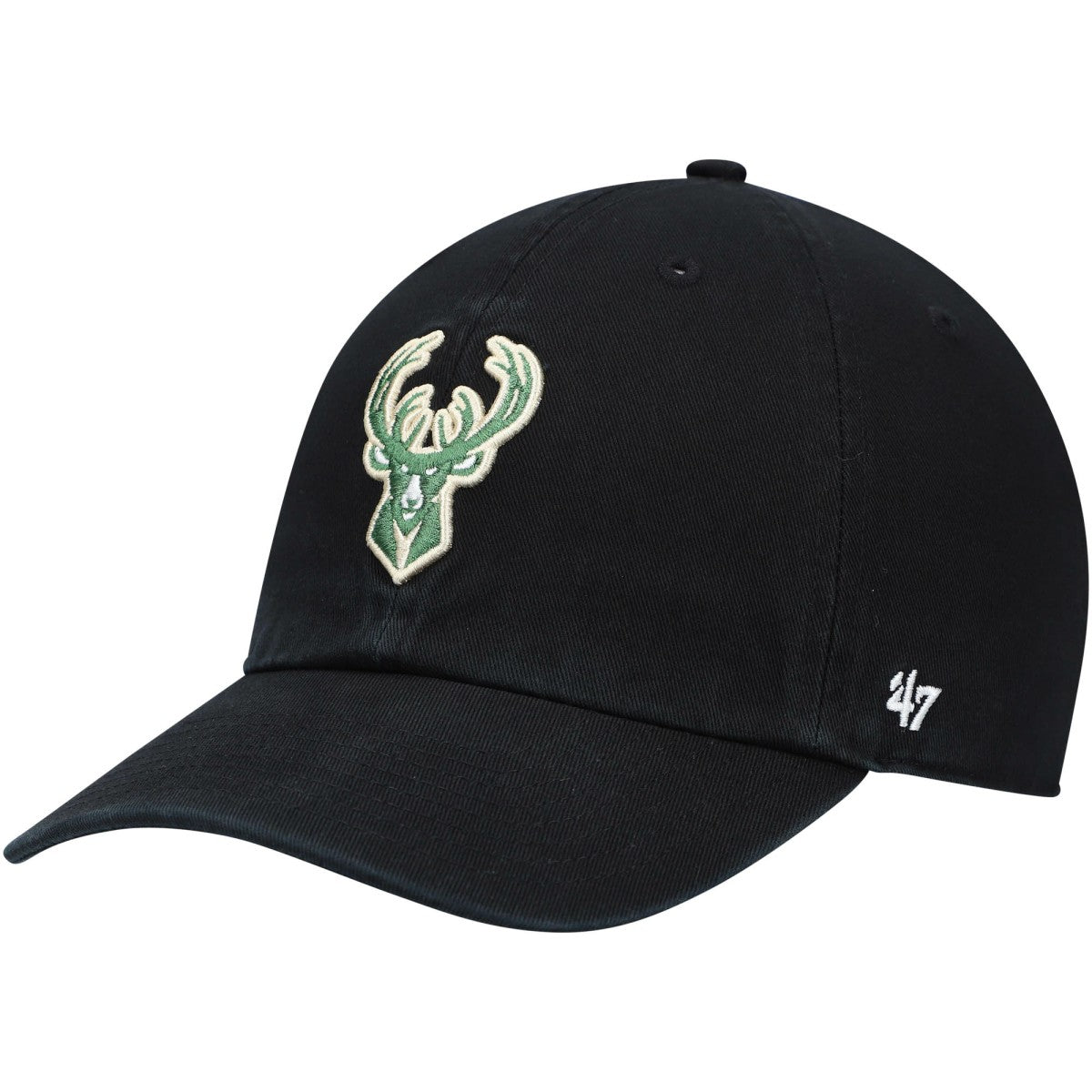 Milwaukee Bucks '47 Core Logo Clean Up Adjustable Hat - Black | 47 brand outlet