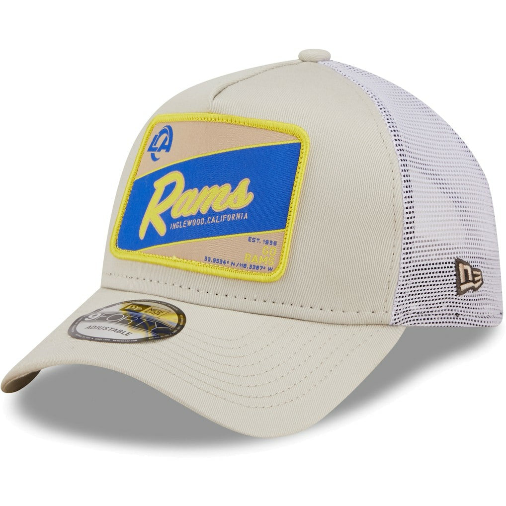 NFL Los Angeles Rams Happy Camper A-Frame Trucker 9FORTY Snapback Hat