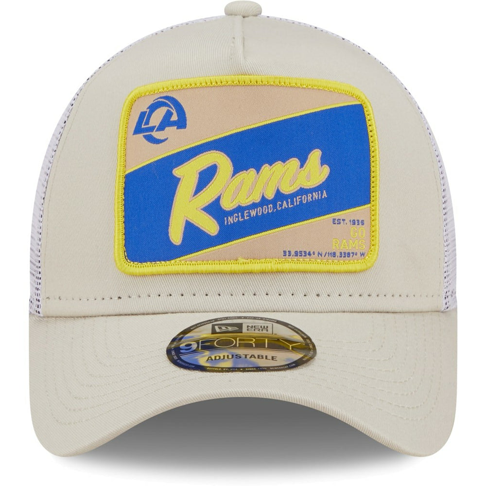 NFL Los Angeles Rams Happy Camper A-Frame Trucker 9FORTY Snapback Hat