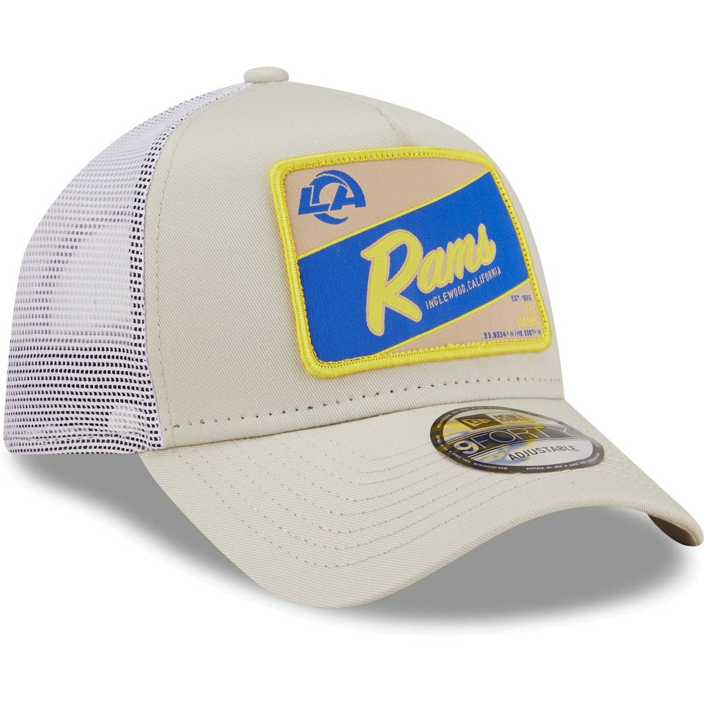 NFL Los Angeles Rams Happy Camper A-Frame Trucker 9FORTY Snapback Hat