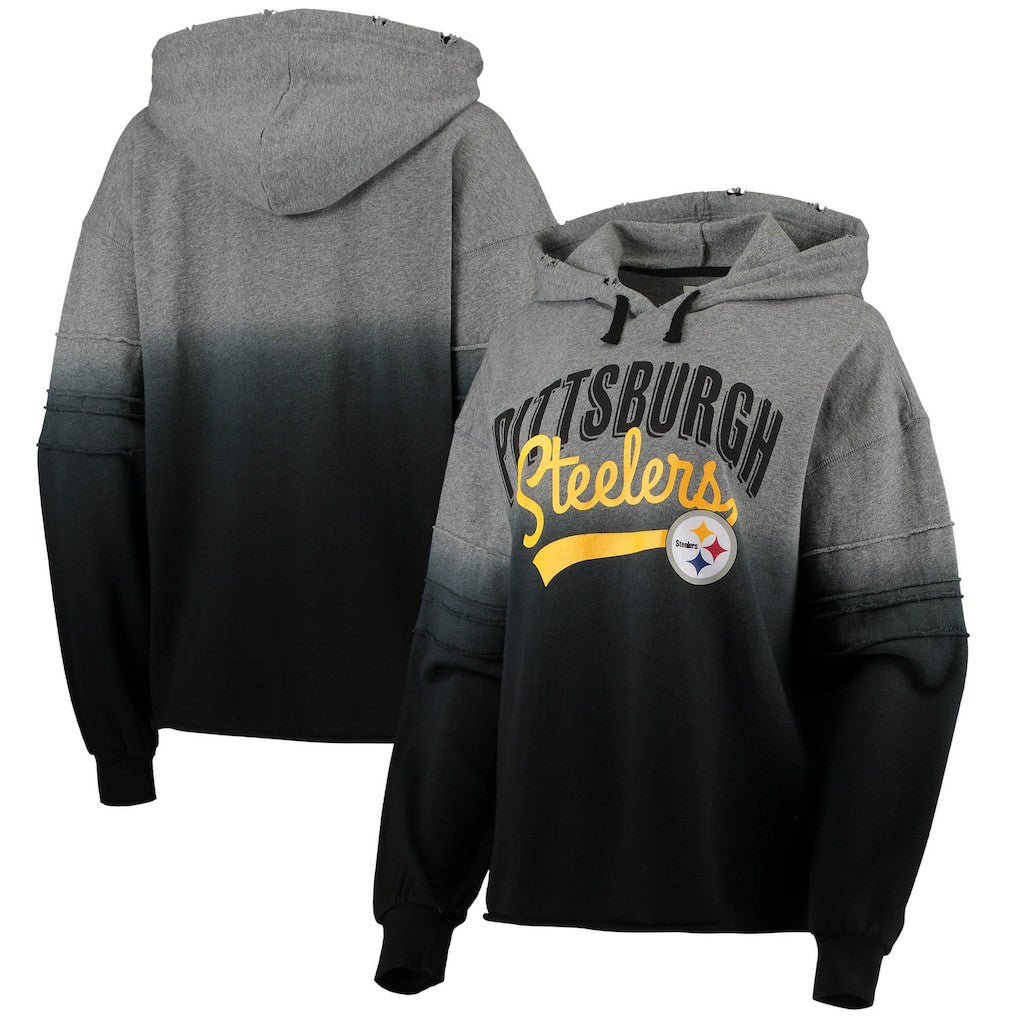 NFL Pittsburgh Steelers Touch Women's Superstar Dip-Dye Pullover Hoodie