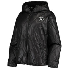 NFL Las Vegas Raiders MSX by Michael Strahan Women's Charlotte Full-Zip Hoodie Puffer Jacket