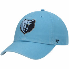 Memphis Grizzlies '47 Core Logo Clean Up Adjustable Hat - Light Blue | 47 brand sale