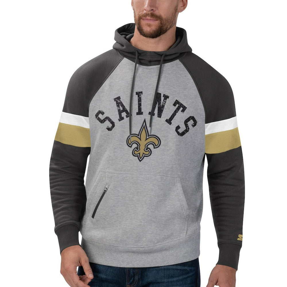 NFL New Orleans Saints Starter Home Run Raglan Pullover Hoodie