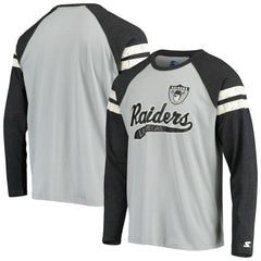 NFL Las Vegas Raiders Starter Throwback League Raglan Long Sleeve Tri-Blend T-Shirt