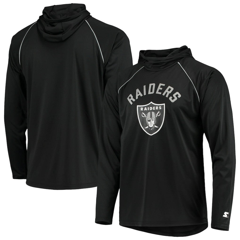 NFL Las Vegas Raiders Starter Raglan Long Sleeve Hoodie T-Shirt
