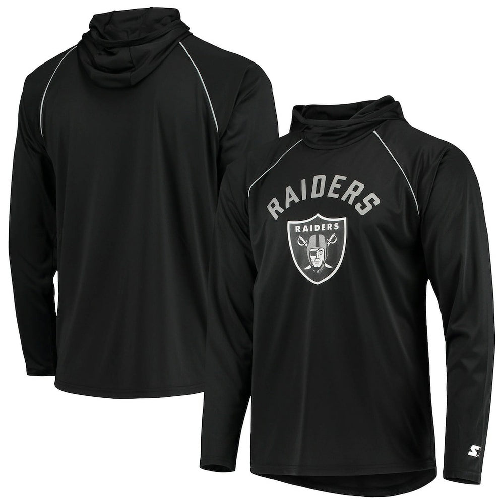 NFL Las Vegas Raiders Starter Raglan Long Sleeve Hoodie T-Shirt
