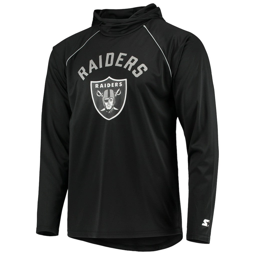 NFL Las Vegas Raiders Starter Raglan Long Sleeve Hoodie T-Shirt