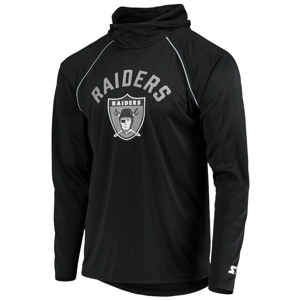 NFL Las Vegas Raiders Starter Throwback Raglan Hoodie Long Sleeve T-Shirt