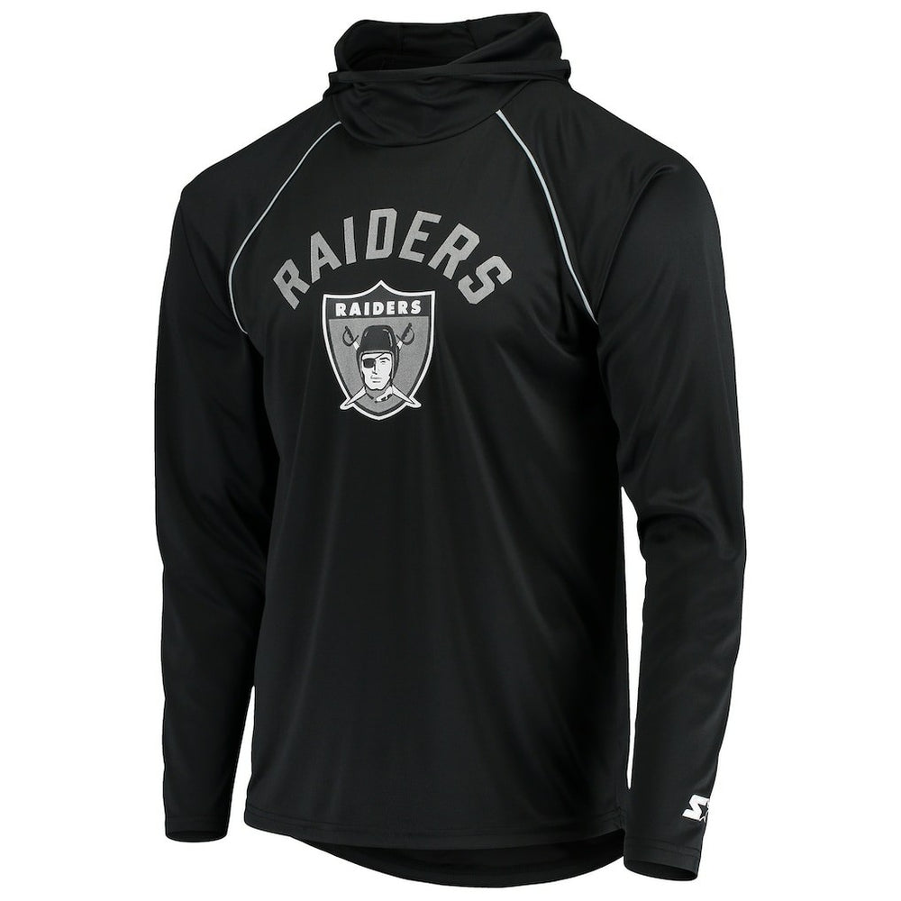 NFL Las Vegas Raiders Starter Throwback Raglan Hoodie Long Sleeve T-Shirt