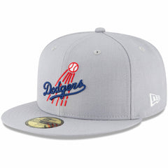 Los Angeles Dodgers Cooperstown Collection Logo 59FIFTY Fitted Hat - Gray | New Era