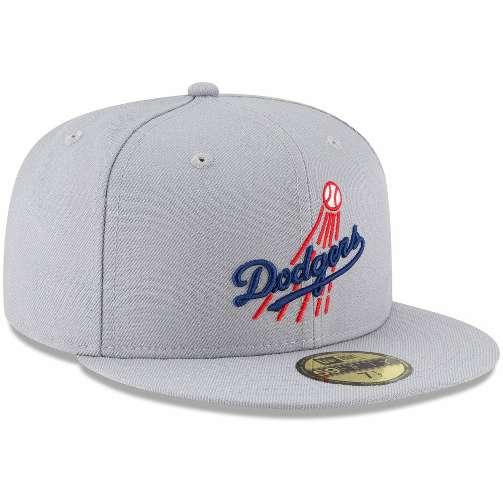 Los Angeles Dodgers Cooperstown Collection Logo 59FIFTY Fitted Hat - Gray | New Era