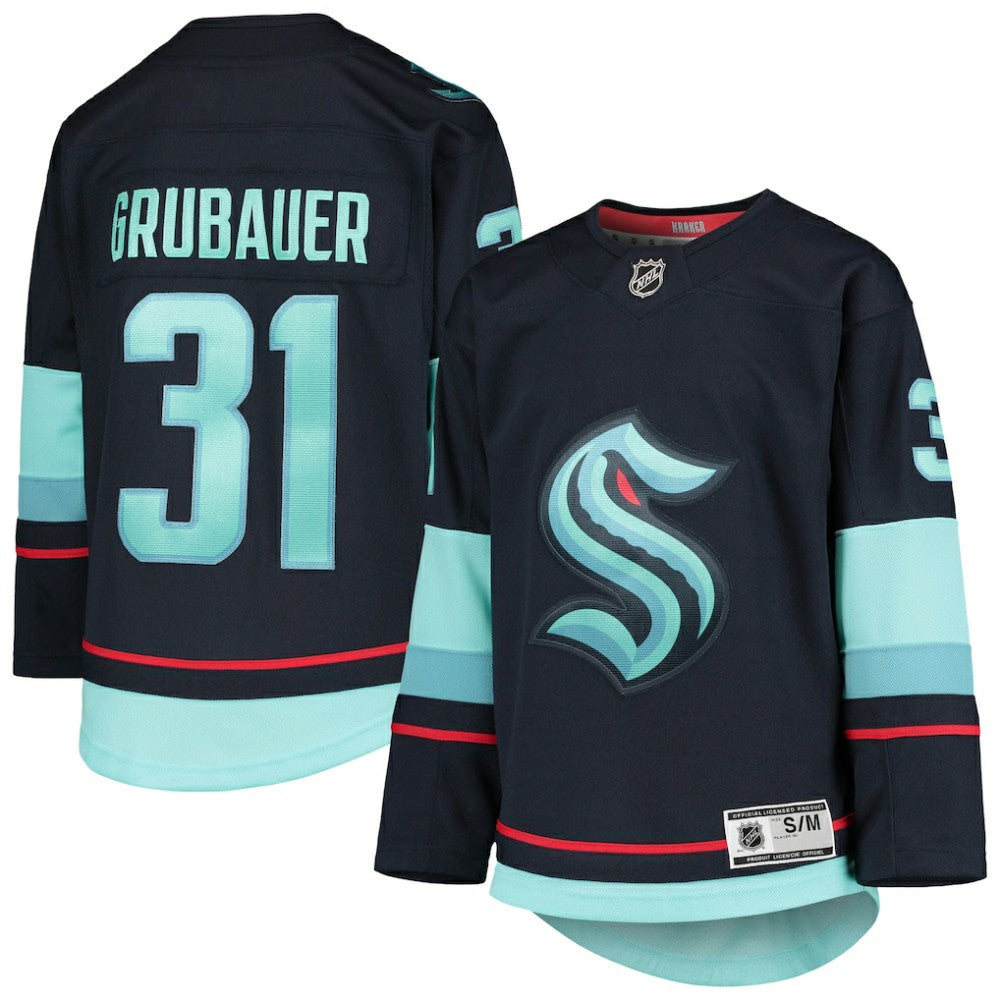 Philipp Grubauer Seattle Kraken Youth Home Premier Player Jersey