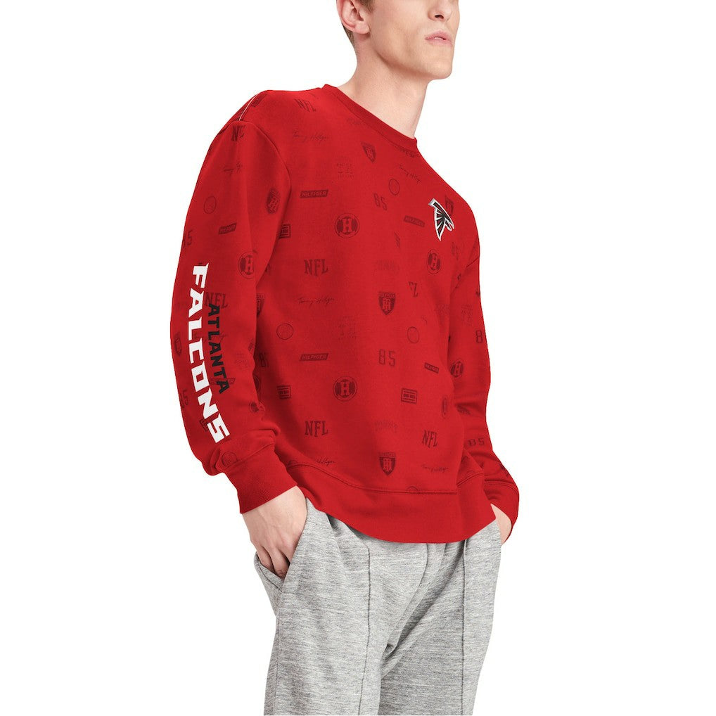 NFL Atlanta Falcons Tommy Hilfiger Reid Graphic Pullover Sweatshirt