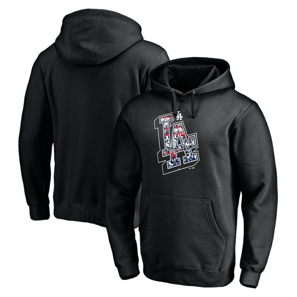 Los Angeles Dodgers Hometown Fitted Pullover Hoodie - Black