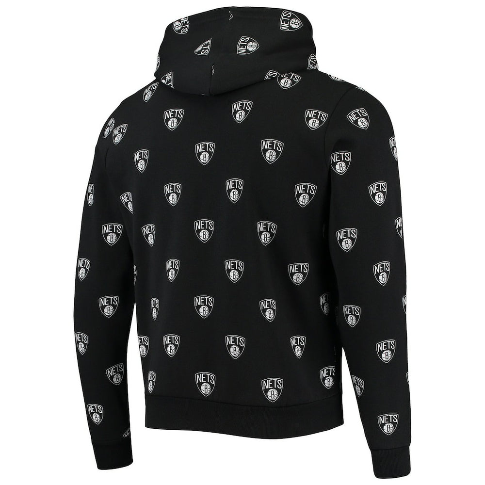 Brooklyn Nets The Wild Collective Unisex Allover Logo Pullover Hoodie - Black discount